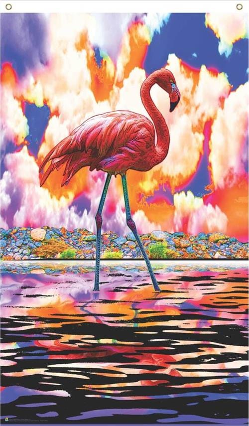 Posters Flamingo - Black Light Flag 103340