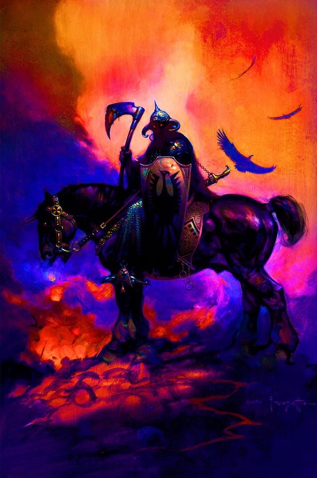 Posters Frank Frazetta - Death Dealer Horseback - Black Light Poster 102885