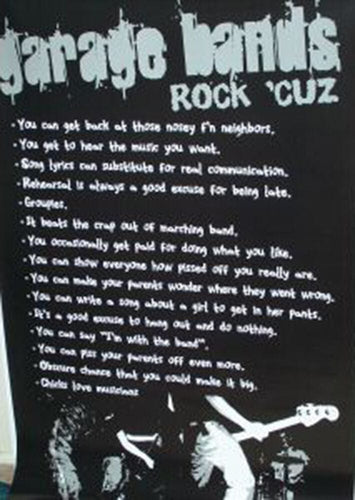 Posters Garage Bands Rock ’Cuz - Poster 102415