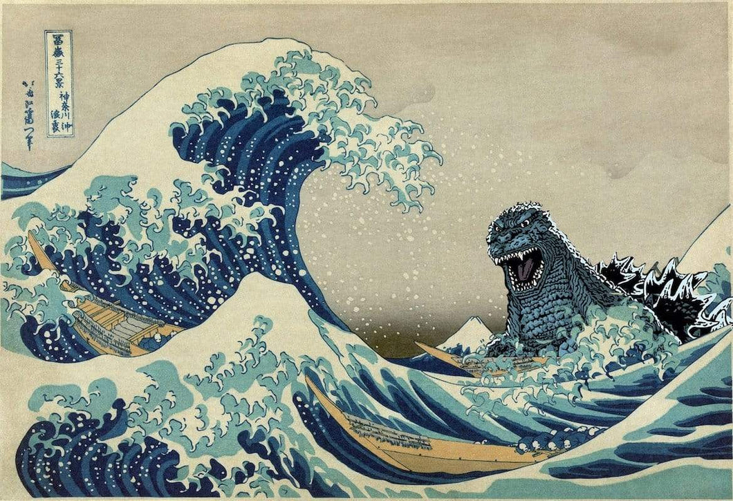 Posters Godzilla vs Great Wave - Poster 101915