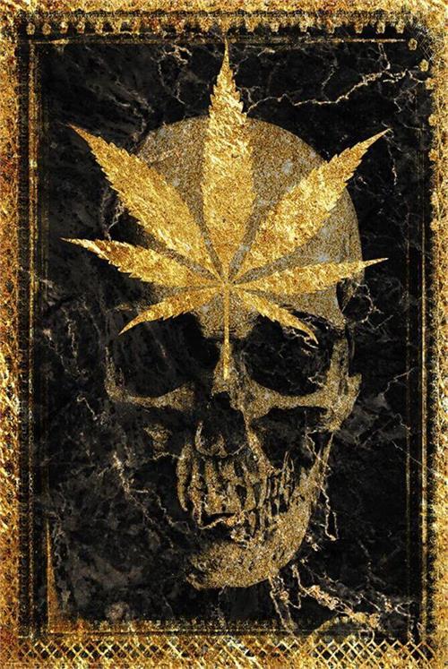 Posters Gold Leaf Skull - Poster 100967