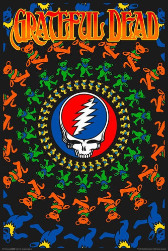 Posters Grateful Dead - Bear Circle - Black Light Poster 101429