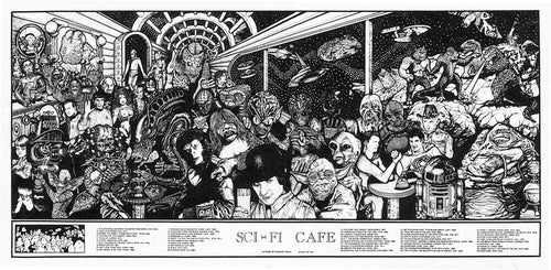 Posters Howard Teman - Sci-Fi Cafe - Wide Poster 102500