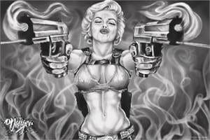 Posters James Danger Harvey - Marilyn Monroe Guns - Poster 102977