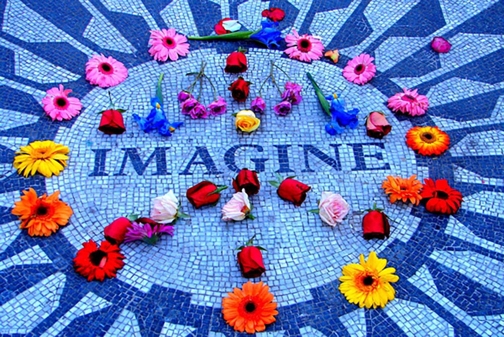 Posters John Lennon Memorial - Imagine Peace - Black Light Poster 102890