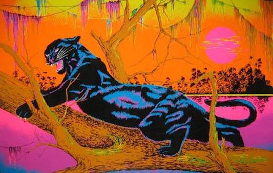Jungle Cat - Black Light Poster