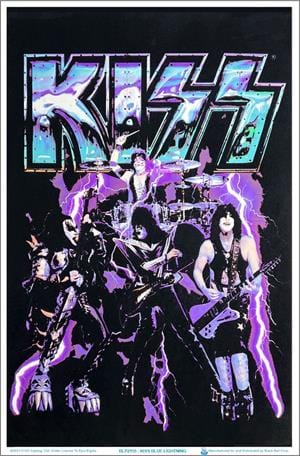 Posters KISS - Blue Lightning - Black Light Poster 102263