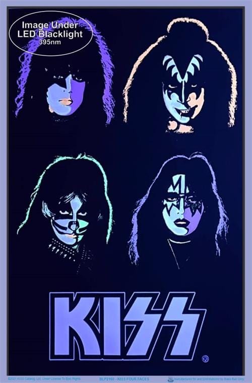 Posters KISS - Four Faces - Black Light Poster 102266