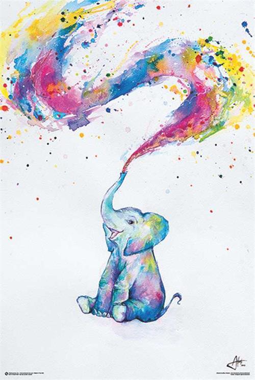 Posters Marc Allante - Spring Elephant - Poster 101028