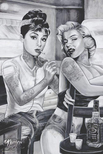 Posters Marilyn Monroe and Audrey Hepburn - Tattoo - Poster 102008