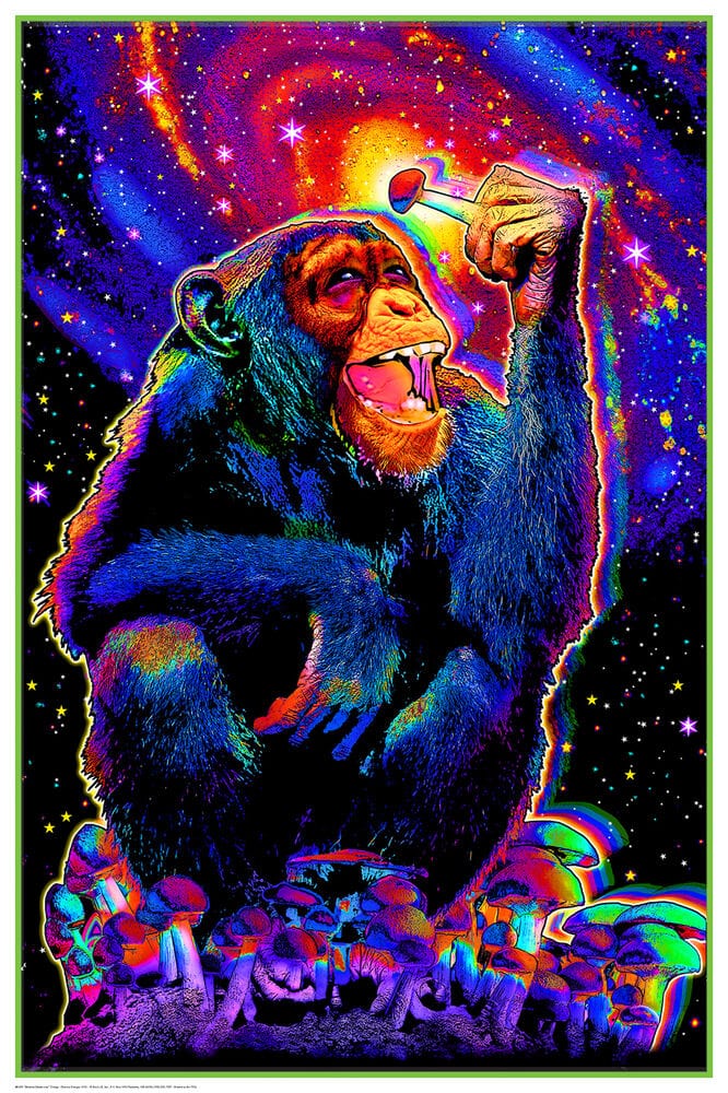 Posters Monkey Mushroom - Black Light Poster 102325