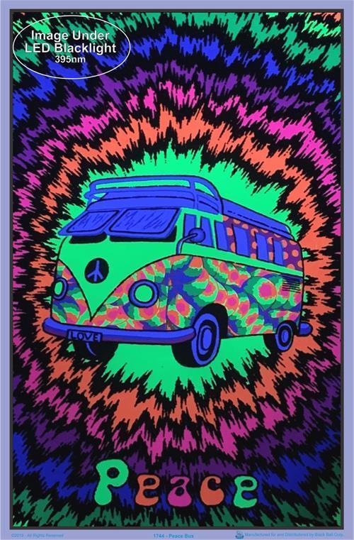 Posters Peace Bus - Black Light Poster 100088