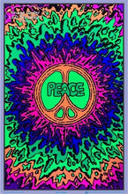 Load image into Gallery viewer, Posters Peace Psychedelic Rainbow Splatter - Black Light Poster 100071
