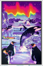 Load image into Gallery viewer, Posters Penguin Arctic Aurora - Black Light Poster 100147
