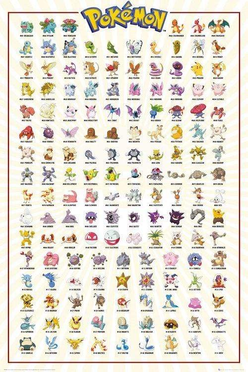 Posters Pokemon - Kanto 151 - Poster 102106