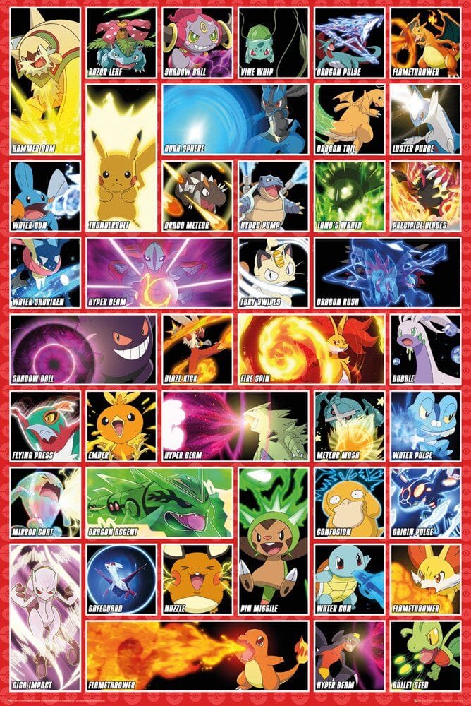 Posters Pokemon - Moves - Poster 102372