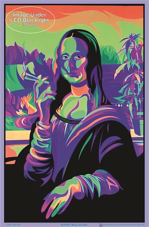 Posters Psychedelic Mona Lisa - Black Light Poster 100297
