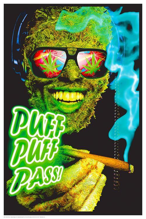 Posters Puff Puff Pass - Black Light Poster 100311