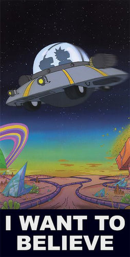 Posters Rick and Morty - I Want to Believe - Door Poster 100390