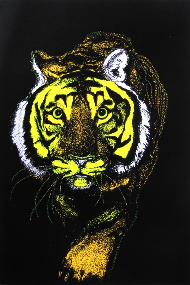 Shadow Tiger - Black Light Poster