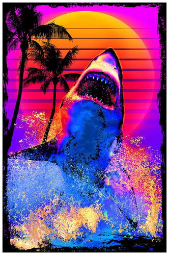 Posters Shark Breach - Black Light Poster 100962