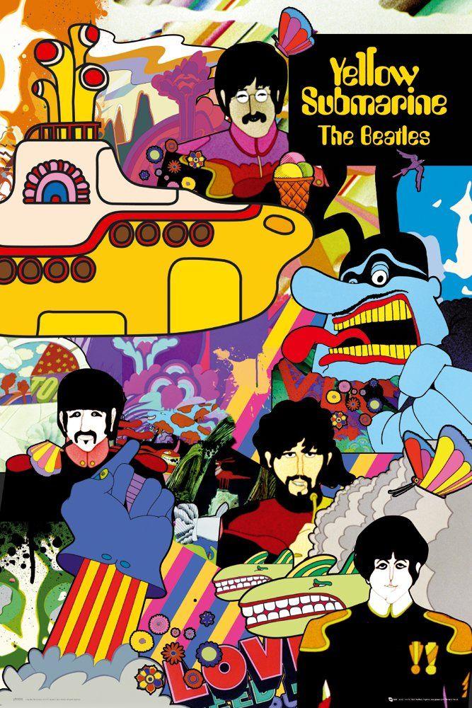 Posters The Beatles - Yellow Submarine Collage - Poster 100756