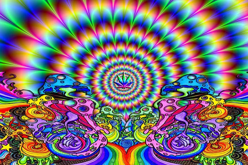 Posters Trippy Hippie Psychedelic 420 - Poster 100718