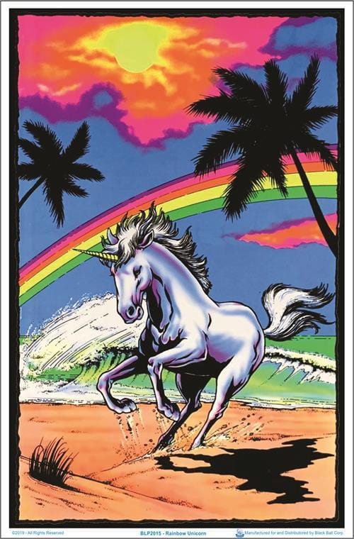 Posters Unicorn Rainbow - Black Light Poster 100139