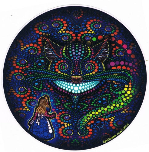 Stickers Alice in Wonderland - Psychedelic Cheshire Cat - Sticker 100207