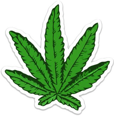 Stickers Cannabis Leaf - Sticker 100727