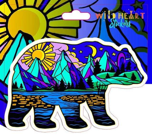 Sun, Moon & Crystals Holographic Vinyl Sticker * Celestial sticker
