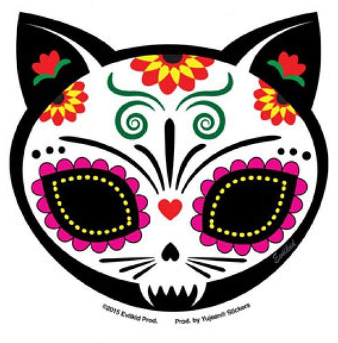 Stickers Evilkid - Cat Sugar Skull - Sticker 101813