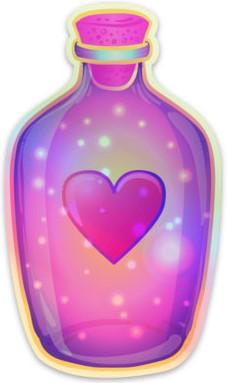 Stickers Love Potion - Holographic Sticker 101607