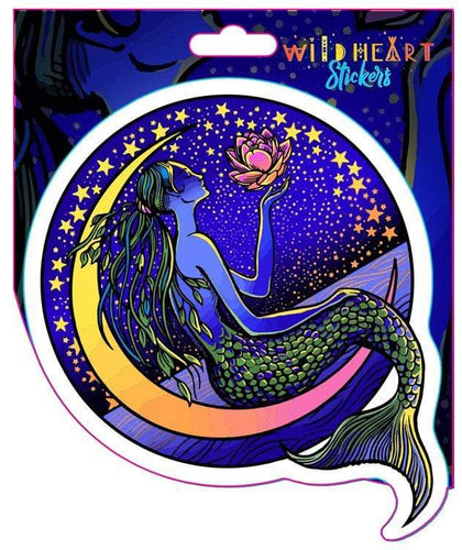 Stickers Mermaid on the Moon - Window Sticker 101832