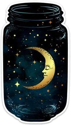 Moon in a Jar - Sticker – TrippyStore