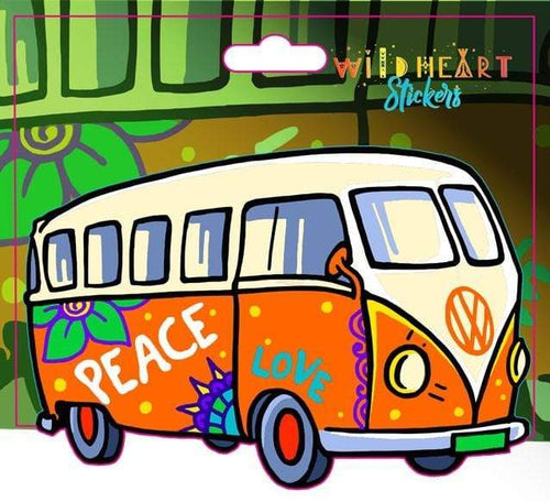 Stickers Peace and Love Van - Window Sticker 101848