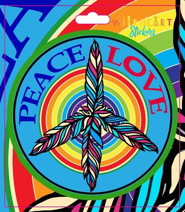 Peace Window Stickers Peace and Love Feather - Window Sticker – TrippyStore