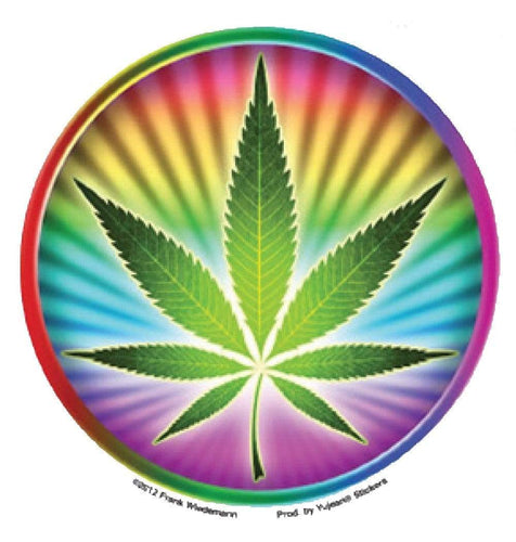Stickers Psychedelic Pot Leaf - Sticker 101814