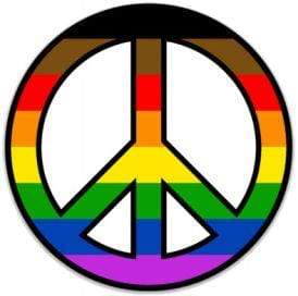 Stickers Rainbow Peace Sign - Sticker 100576