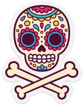 Stickers Sugar Skull and Bones - Sticker 101628