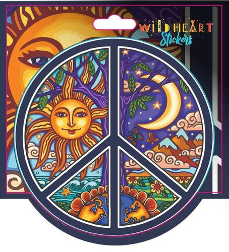 Stickers Sun and Moon Peace - Window Sticker 101849