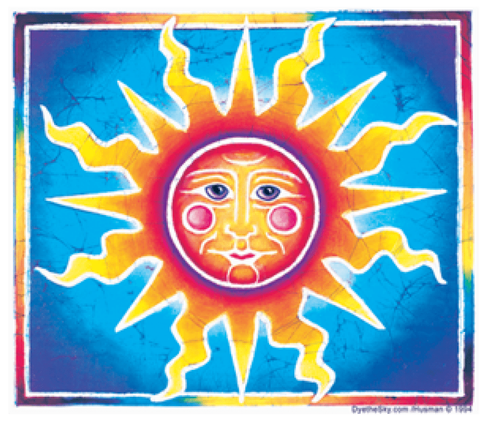 Stickers Sun Face - Sticker 100549