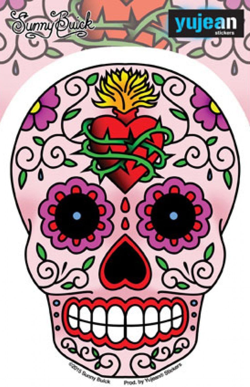 Stickers Sunny Buick Sacred Heart Sugar Skull - Sticker 100567