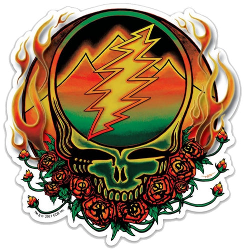 Stickers Taylor Swope - Grateful Dead - Scarlet Fire Steal Your Face - Sticker 103253
