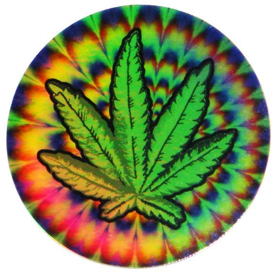 Stickers Trippy Pot Leaf - Holographic Sticker 101634