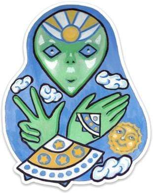 Stickers Universal Peace Alien - Sticker 101651