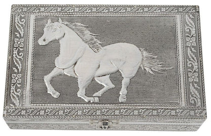 Storage Horse - Velvet Lined - Tin Jewelry Box 102619