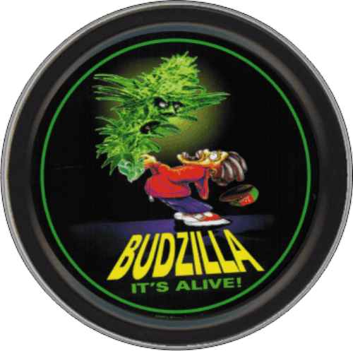 Storage Stash Tins - Budzilla - Round Metal Storage Container 1030012