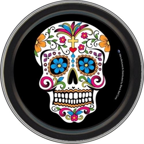 Storage Stash Tins - Sugar Skull - Round Metal Storage Container 1030028