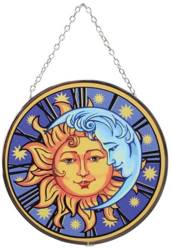 Suncatchers Celestial Sun and Moon - Stained Glass Suncatcher 102735